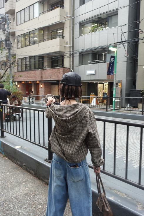 チェックアノラックパーカー